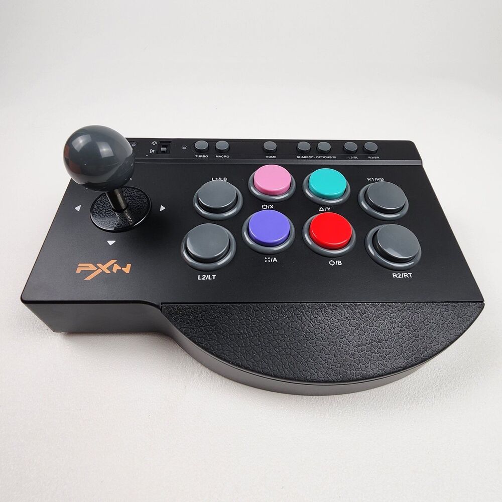 PXN 0082 USB Arcade Fight Stick Xbox PS4 PS3 Switch PC Turbo Macro